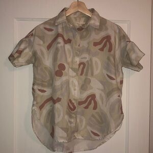 Tradlands Abstract Patterned s/s button up size XXS